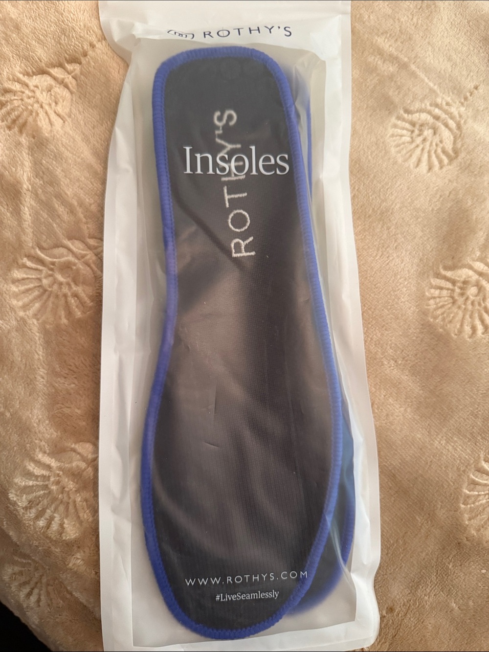 Rothy's Black Insoles with Blue Trim